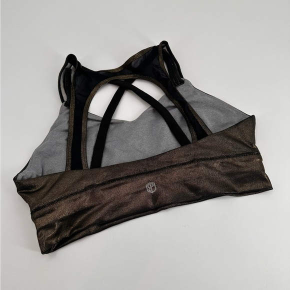 Born Primative Milk and Muscles Nursing Sports Bra Gold Large - Picture 5 of 7